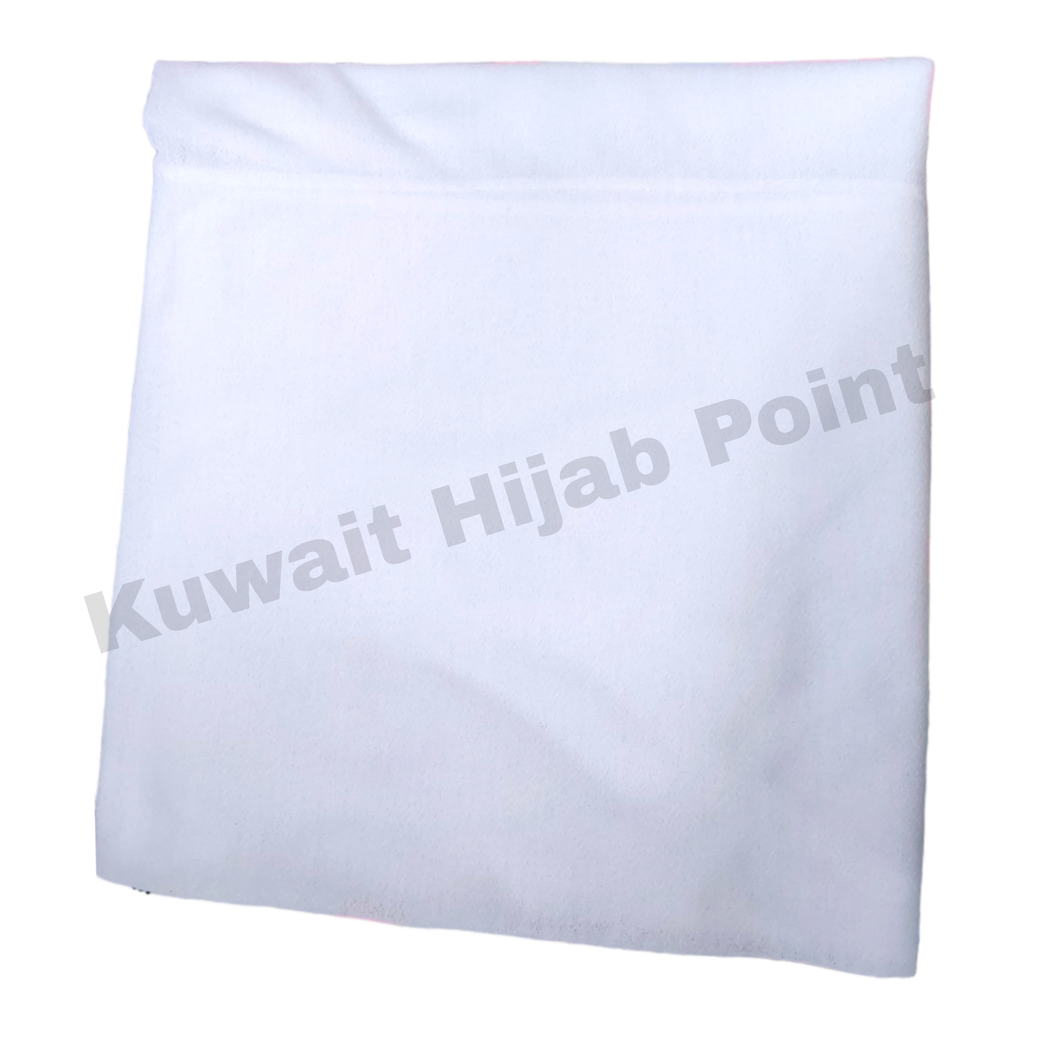 حجاب تركي مع جفسه (مخيط) (ابيض)